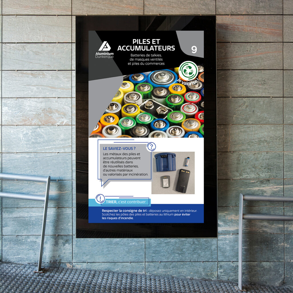 Affiche piles Aluminium Dunkerque